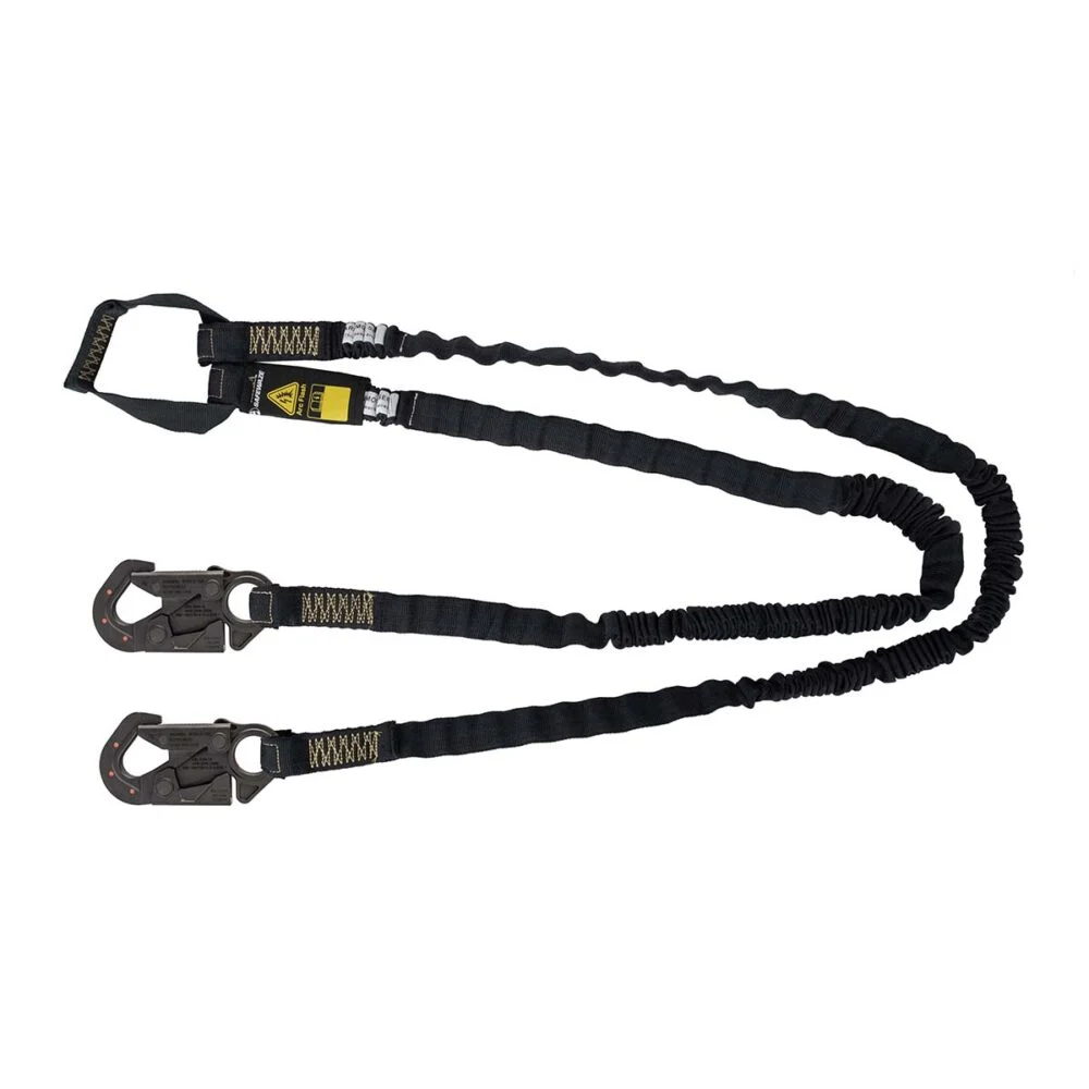 Arc Flash 6′ Internal Energy Absorbing Lanyard: Aramid, Dual Leg, Soft Loop, Dielectric Snap Hook