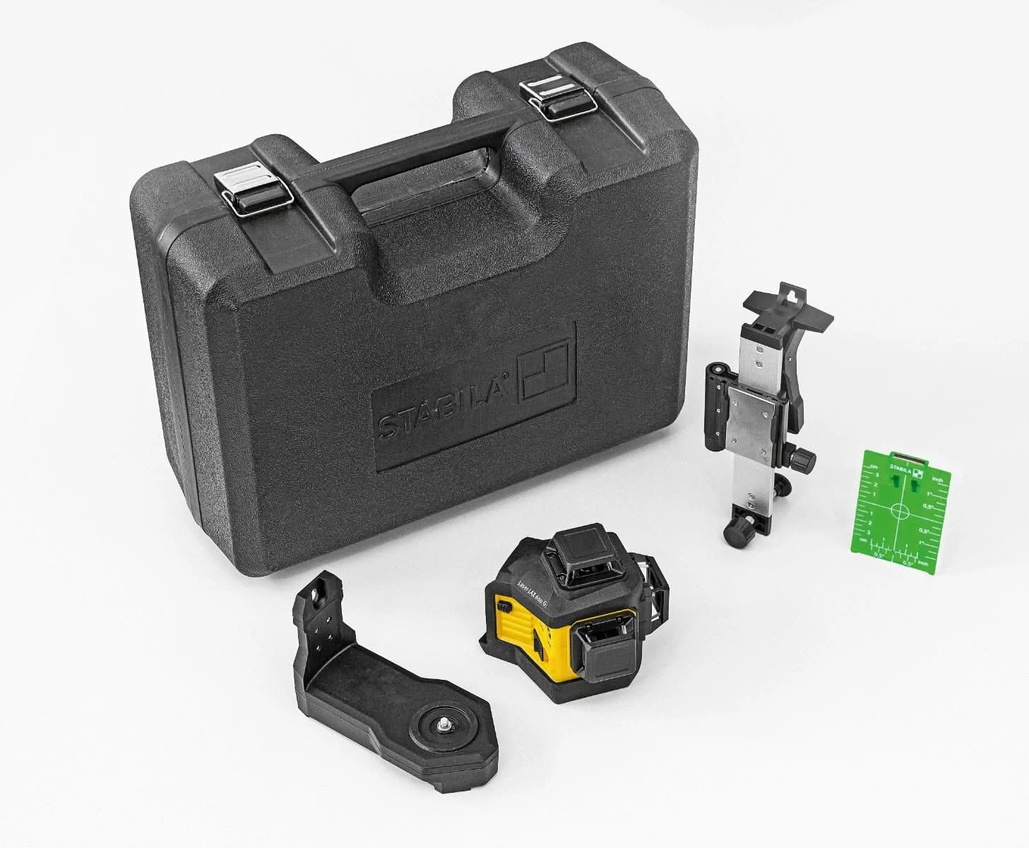 Stabila 03410 LAX 600G Green Beam 3-Plane x 360° Laser 5-Piece Kit