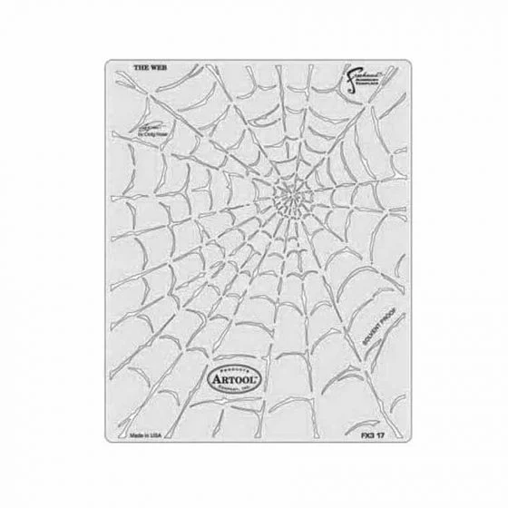 ANEST IWATA Artool? FH-FX3-17 FX3 Series The Web Freehand Airbrush Template, 10