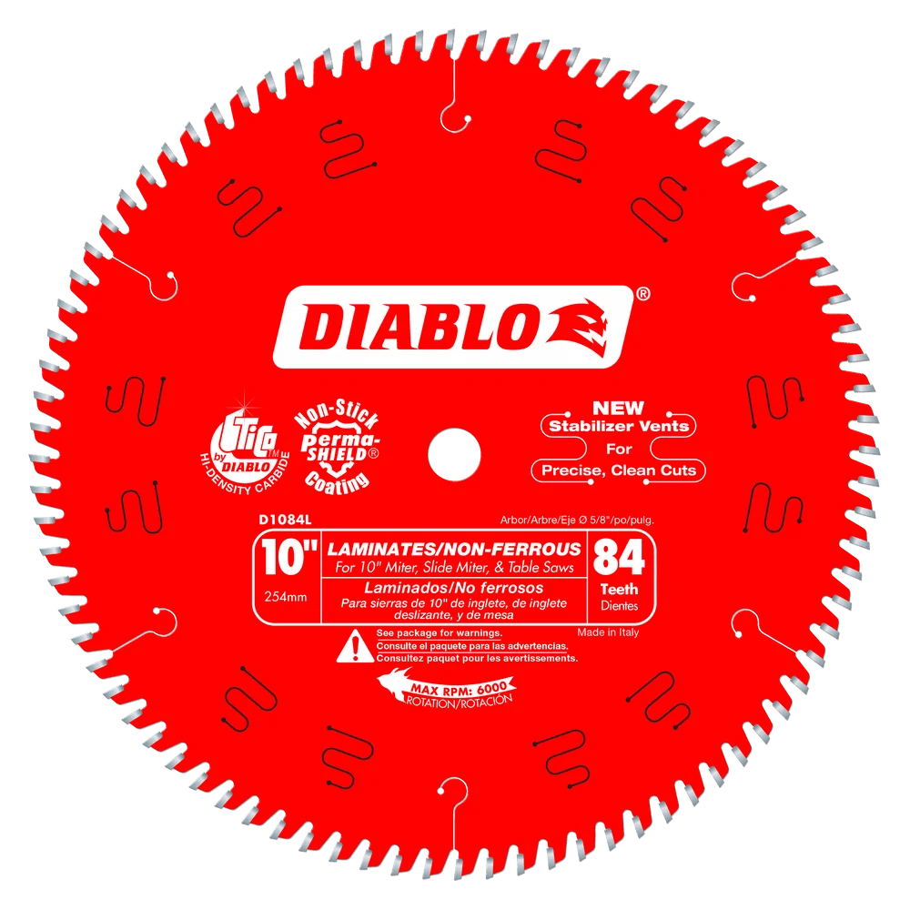 10 in. x 84 Tooth Laminates & Non-Ferrous Metals Saw Blade - 4 per Order