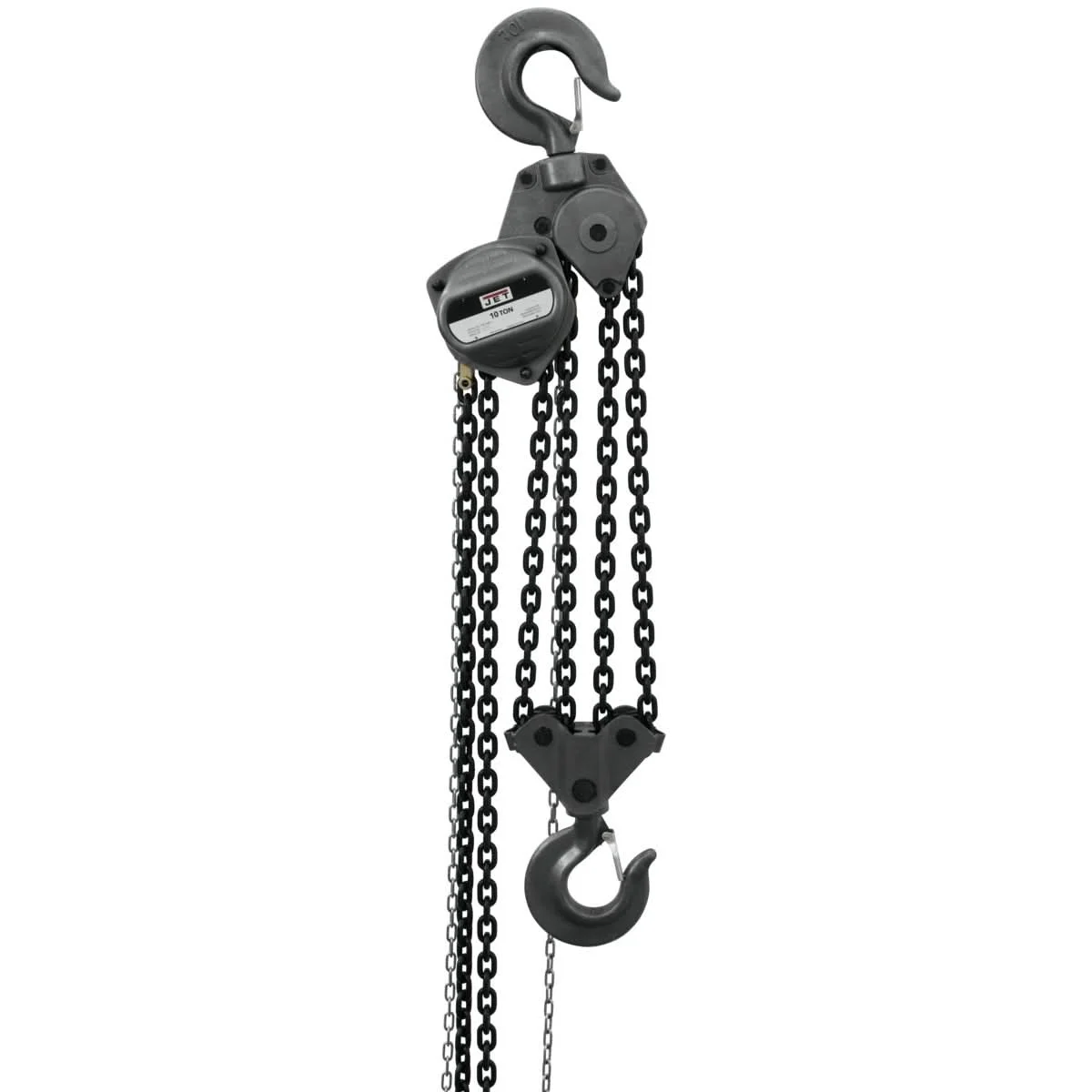 JET 101960 S90-1000-10, 10-Ton Hand Chain Hoist With 10-Foot Lift