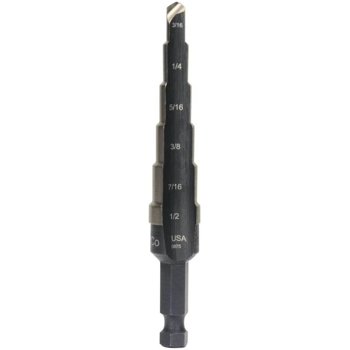 Irwin 10232CB Unibit Cobalt Alloy Steel #2 6 Step Drill Bit 3/16-in. - 1/2-in.