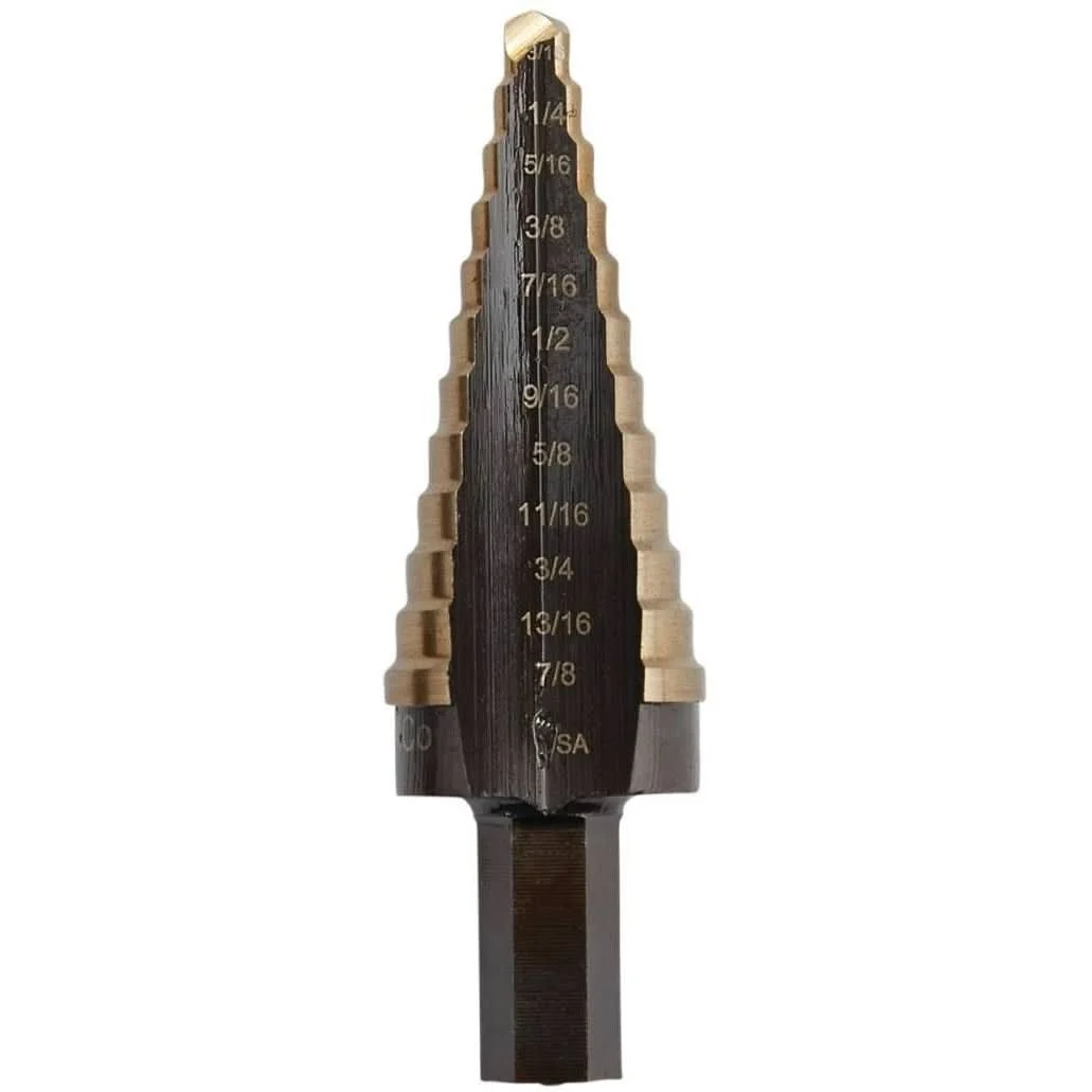Irwin 10234CB Unibit Cobalt Alloy Steel #4 12 Step Drill Bit 3/16-in. - 7/8-in.
