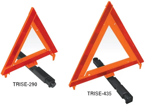 Truper 11-1/2" Foldable Reflective Warning Triangle, 11-1/2" Plastic Safety Tria
