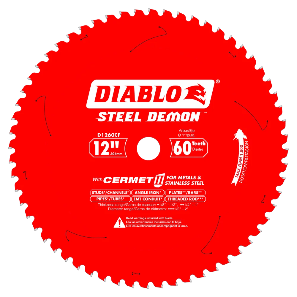 12 in. x 60 Tooth Cermet II Saw Blade for Metals and Stainless Steel - 4 per Order