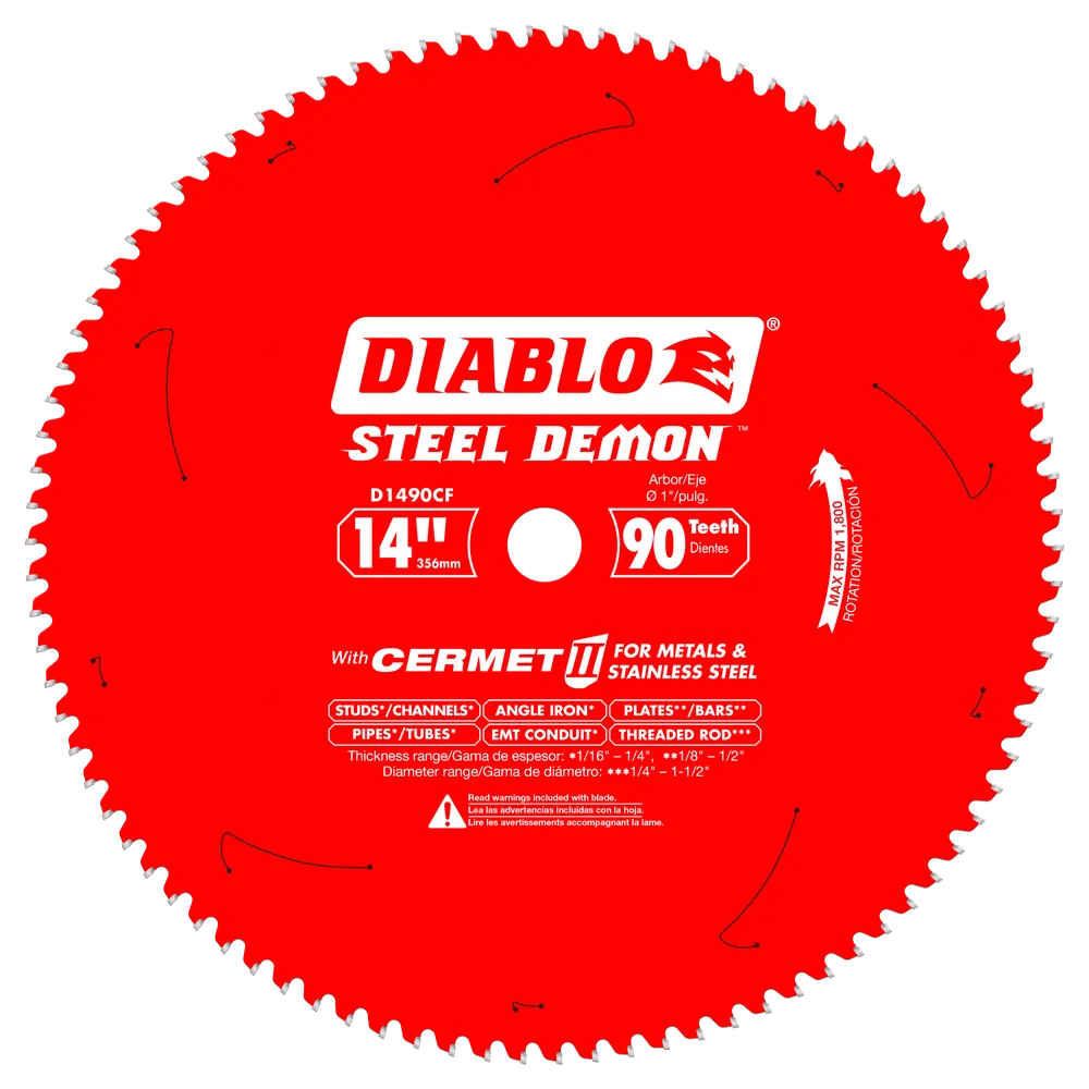 14 in. x 90 Tooth Cermet II Saw Blade for Metals and Stainless Steel - 2 per Order