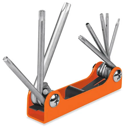 Truper 8-Key Folding Torx Key Wrench Set, Metal Case, 8 In 1 Folding Torx Key Se