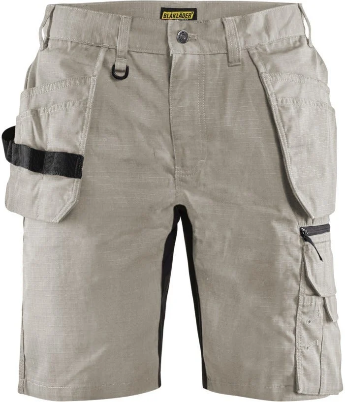 Blaklader 16371330 Ripstop Shorts with Stretch with Utility Pockets, Stone