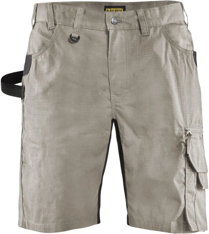 Blaklader 16381330 Ripstop Shorts with Stretch without Utility Pockets, Stone