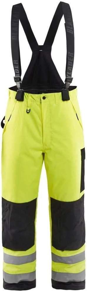 Blaklader 16891977 Hi-Vis Lined Shell Pants, High-Visibility Yellow / Black