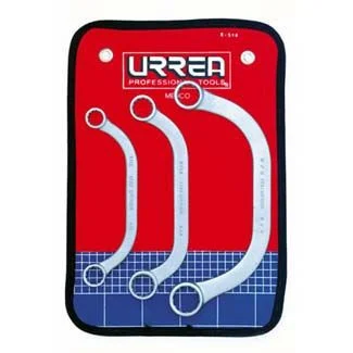 Obstruction satin finish wrench set w/ vinyl pouch, 3pc.
