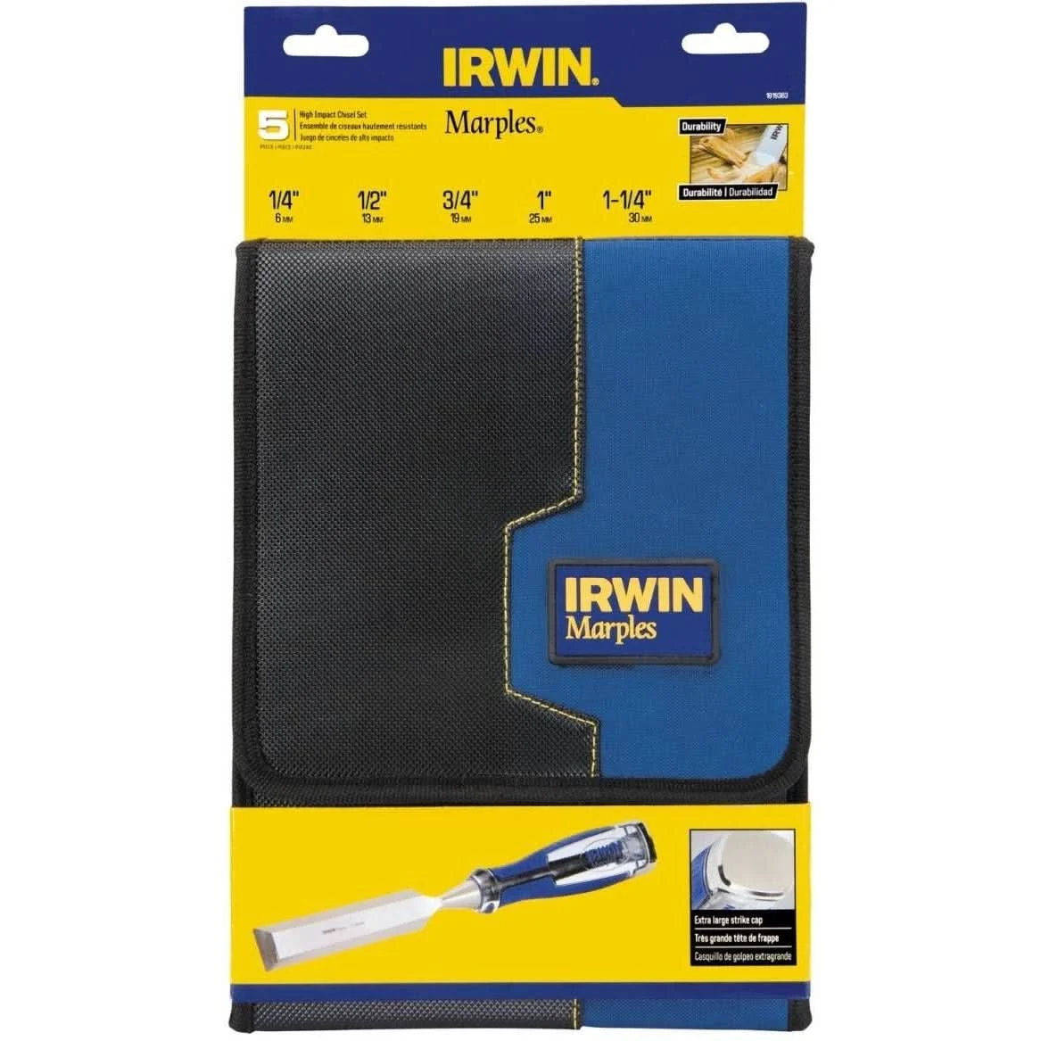 Irwin 1819363 Marples High Impact Chisel Wallet 5-Pc Set