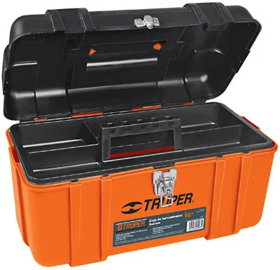 Truper Heavy Duty Tool Boxes w/Metal Latches, 17" Plastic Industrial Tool Box #1