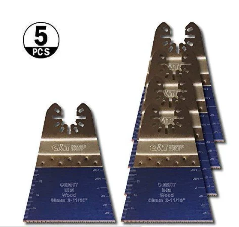 CMT OMM07-X5,68mm Extra-Long Life Plunge and Flush-Cut for Wood,5 Piece Pack