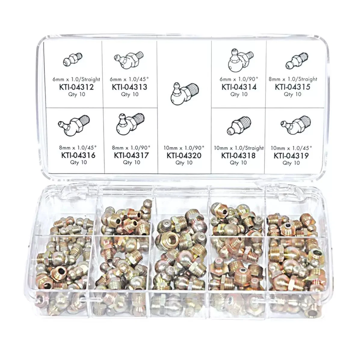 K Tool International 90pc Metric Grease Fitting Assortment