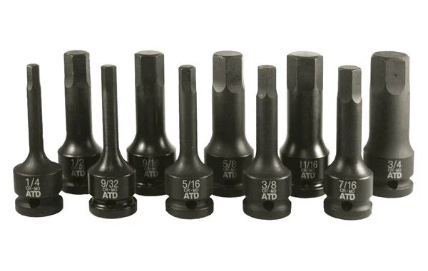 ATD Tools 10 Pc. 1/2" Drive SAE Impact Hex Driver Set