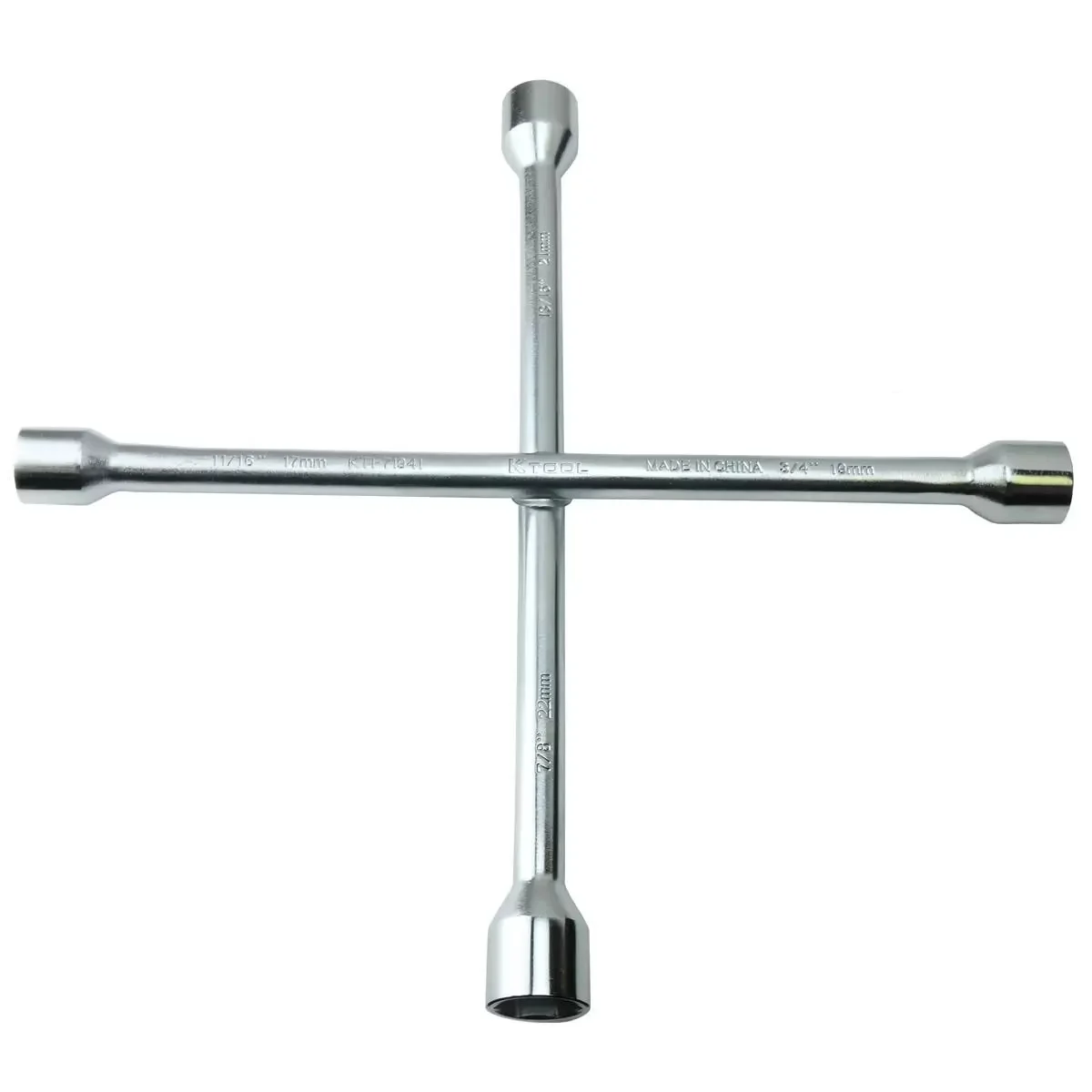 K Tool International Lugnut Wrench 14" 4 Way SAE/Metric Combo
