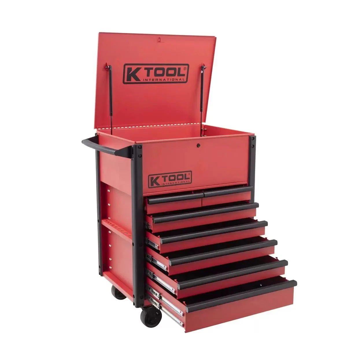 K Tool International Premium 7 Drawer 750 lb. Service Cart Matte Red