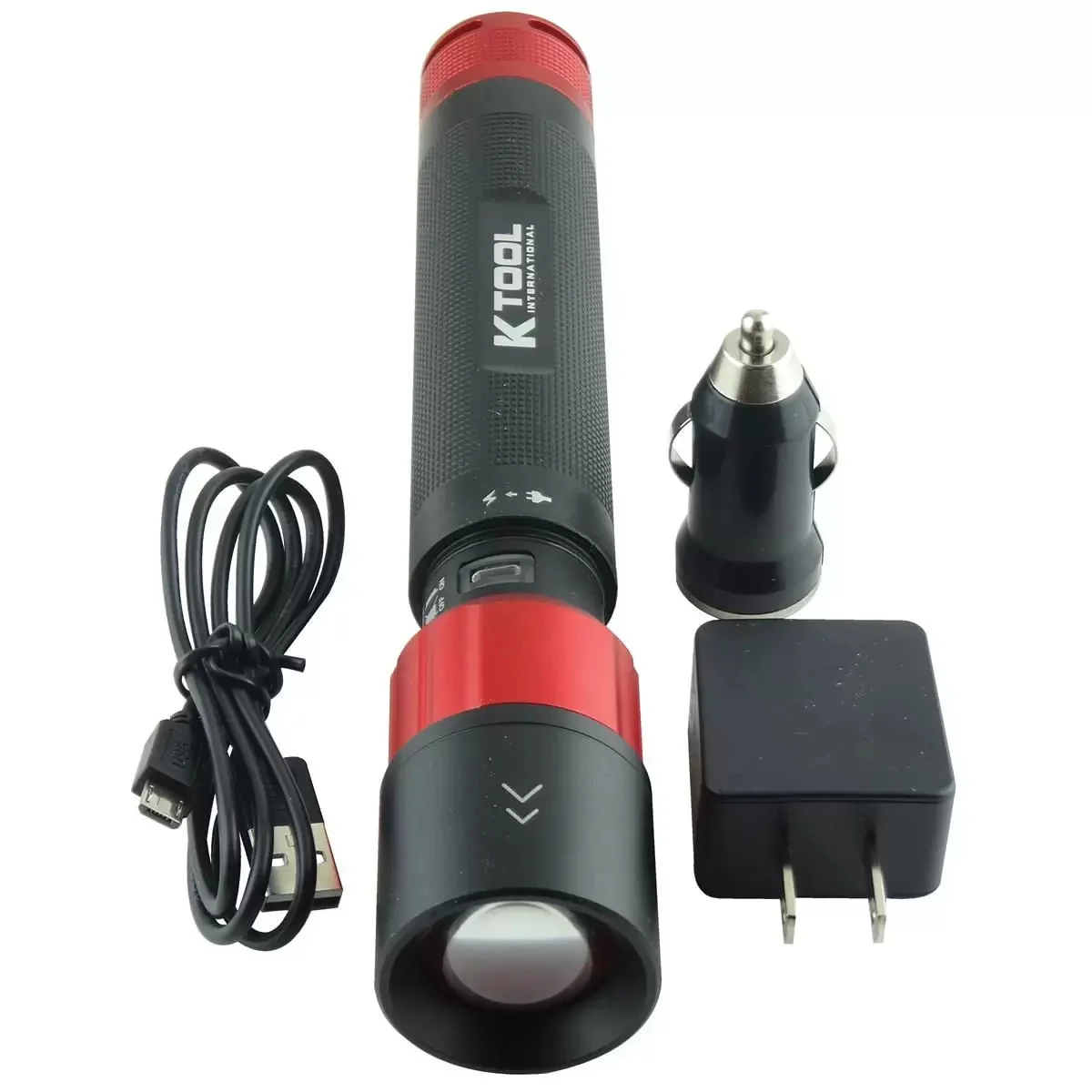 K Tool International Rechargeable 700 Lumen Flashlight CREE LED XML