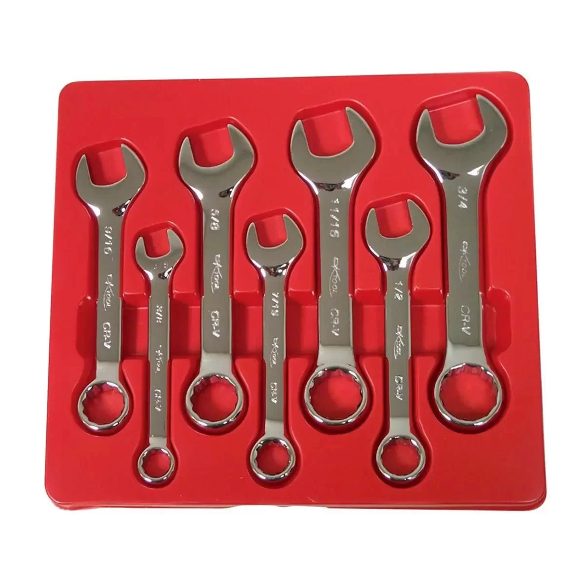 K Tool International 7PC SHORT SAE COMB WRENCH SET