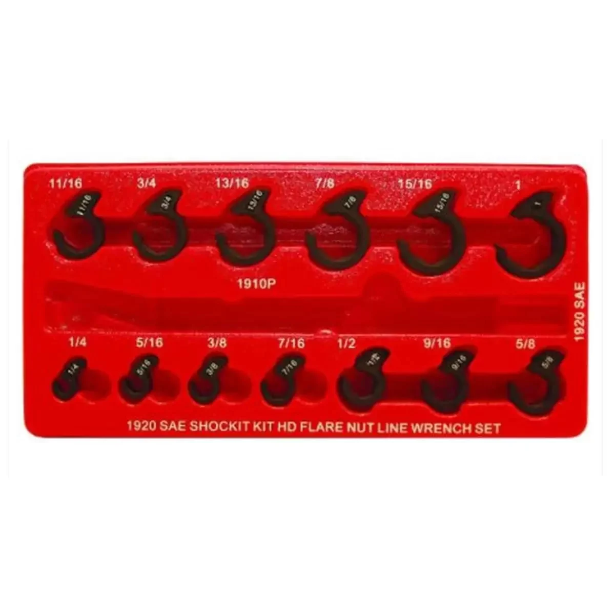 13 Piece SAE Shockit Line Wrench Set Automotive/Hydraulic Line Fittings