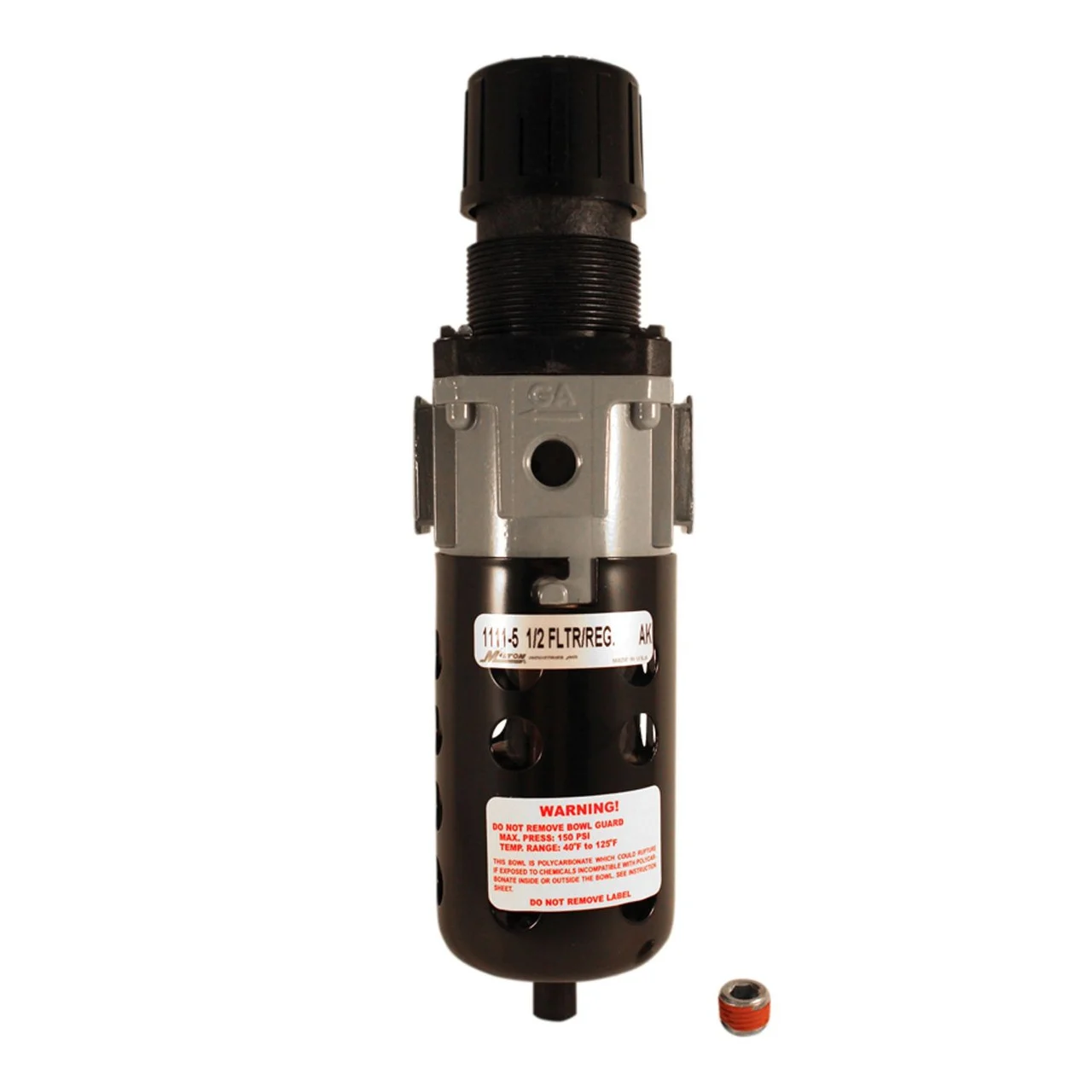 Milton? 1/2" NPT Polycarbonate Piggyback Filter Regulator