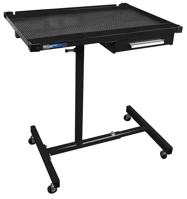 ATD Tools Heavy-Duty Mobile Work Table with Drawer, Black
