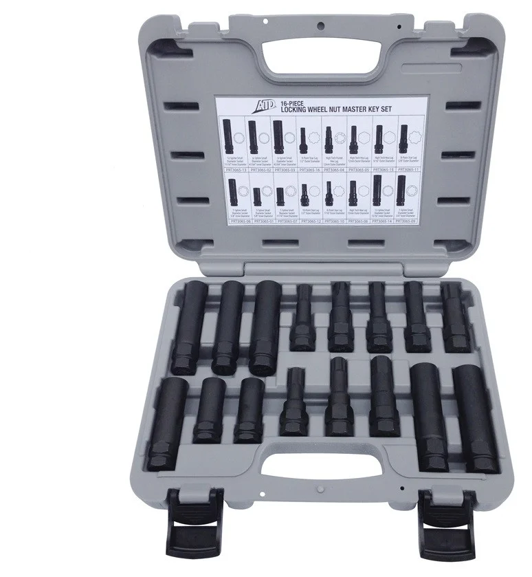 ATD Tools 16 Pc. Locking Lug Nut Master Key Set