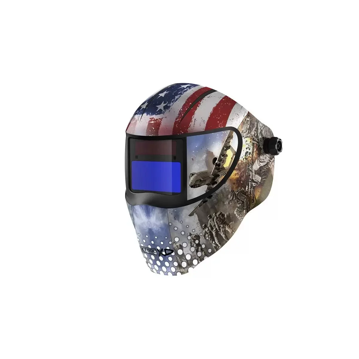 K Tool International Red, White, Blue Patriotic Welding Helmet