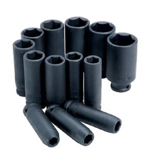 ATD Tools 13 Pc. 1/2" Drive 6 Point SAE Deep Impact Socket Set