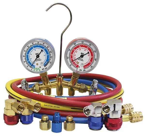 ATD Tools R1234yf/R134a Brass Manifold Gauge Set