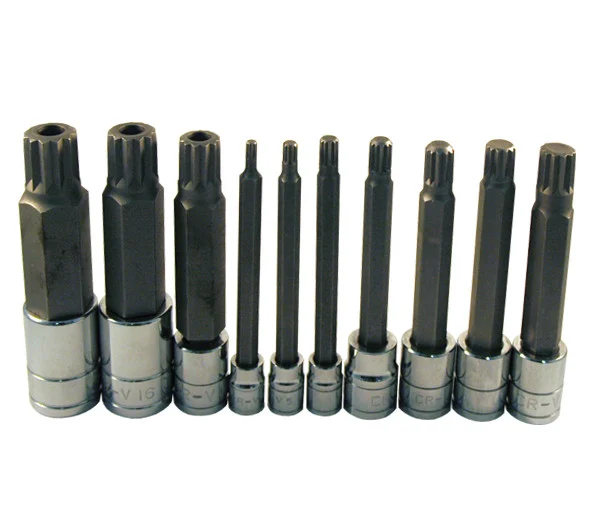 ATD Tools 10 Pc. 4.5" Long Triple Square XZN Bit Socket Set