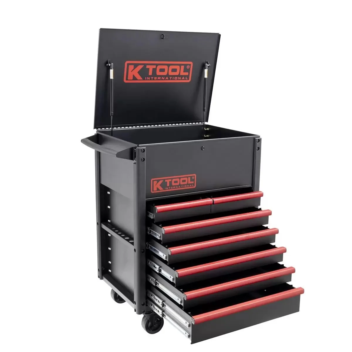 K Tool International Premium 7 Drawer 750 lb. Service Cart Matte Black