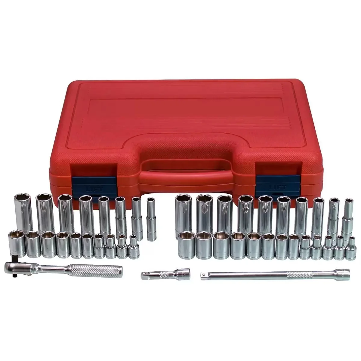 K Tool International 44-PIECE 1/4 " DR 6-PT SAE AND