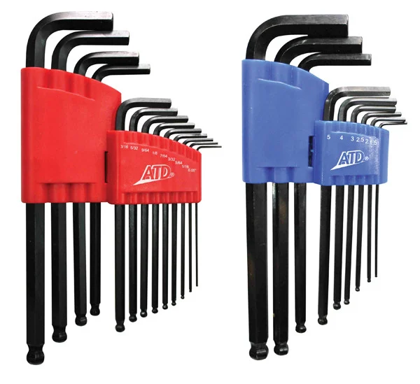 ATD Tools SAE Metric Long Arm Ball End Hex Key Set, 22pc