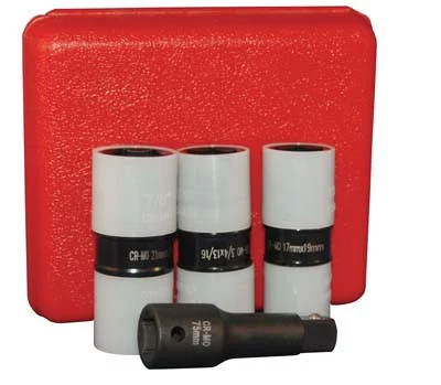 ATD Tools 4 Pc. 1/2" Drive Protective Wheel Nut Flip Impact Socket Set