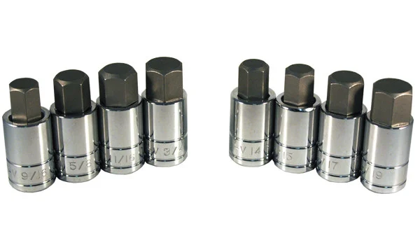 ATD Tools 8 Pc. Large Size SAE/Metric Hex Bit Socket Set