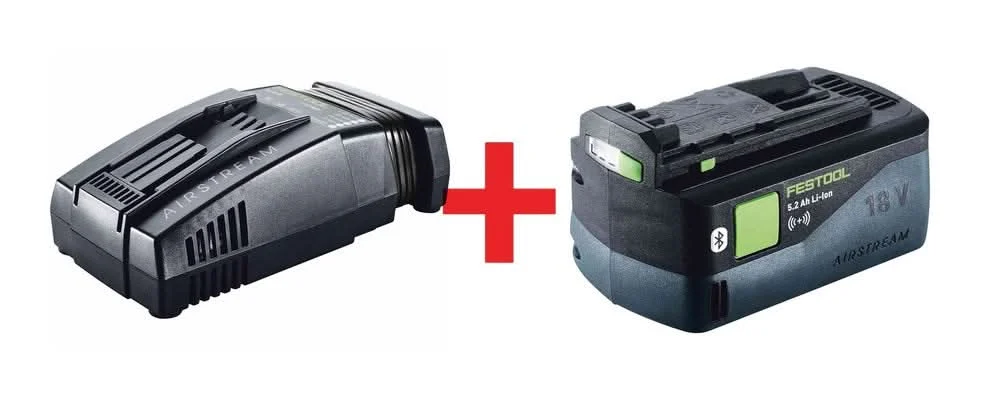Festool BP 18 Li 5.0 ASI 18V Airstream Bluetooth Battery & SCA 8 Charger Starter Kit