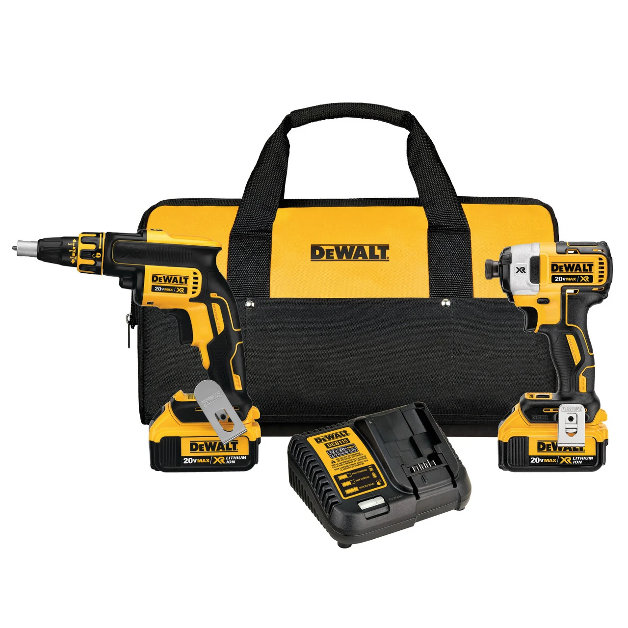 20V MAX* CORDLESS BRUSHLESS XR DRYWALL SCREWGUN & IMPACT DRIVER KIT (4.0AH) DCK267M2