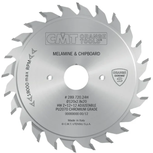 CMT 289.700.20H,3'' + 15/16'',Industrial Adjustable Chrome-Coated Scoring Blades