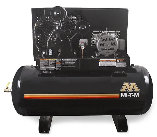 Mi-T-M ADS-46310-120H Electric Air Compressors, 120-Gallon Two Stage Electric Ho