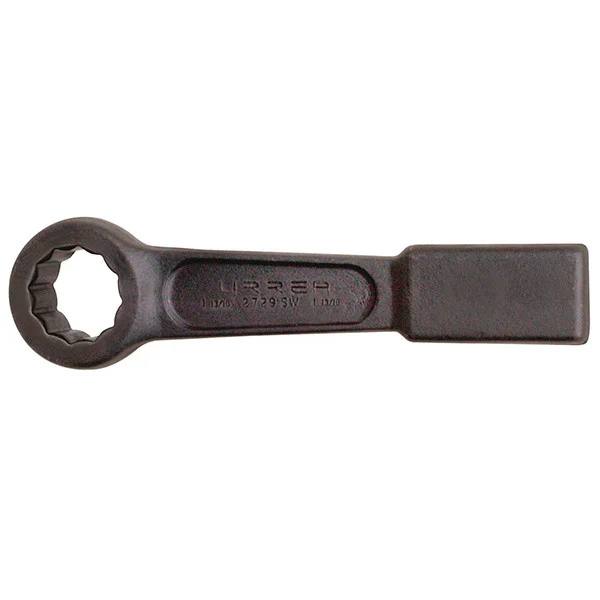 URREA 12-Point Striking Wrench - 1-1/8? Black Flat Strike Wrench with Straight P
