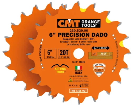 CMT 230.520.06,5'' + 63/64'',Precision Dado 6"