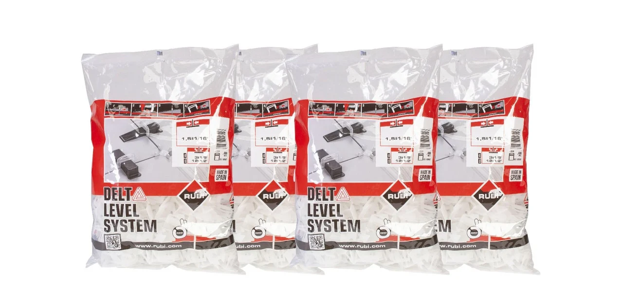 Rubi Leveling Systems DELTA Clips 1/16" (1,5mm) 3-12mm (Box-2400 un)