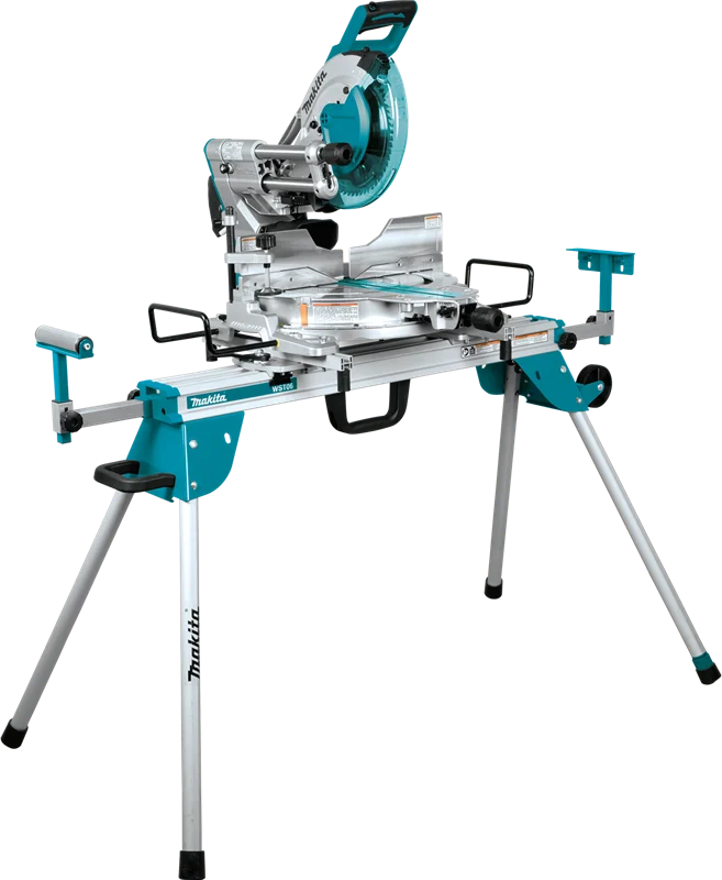 10" Dual-Bevel Sliding Compound Miter Saw with Laser and Stand, Unique 2-Steel, LS1019LX