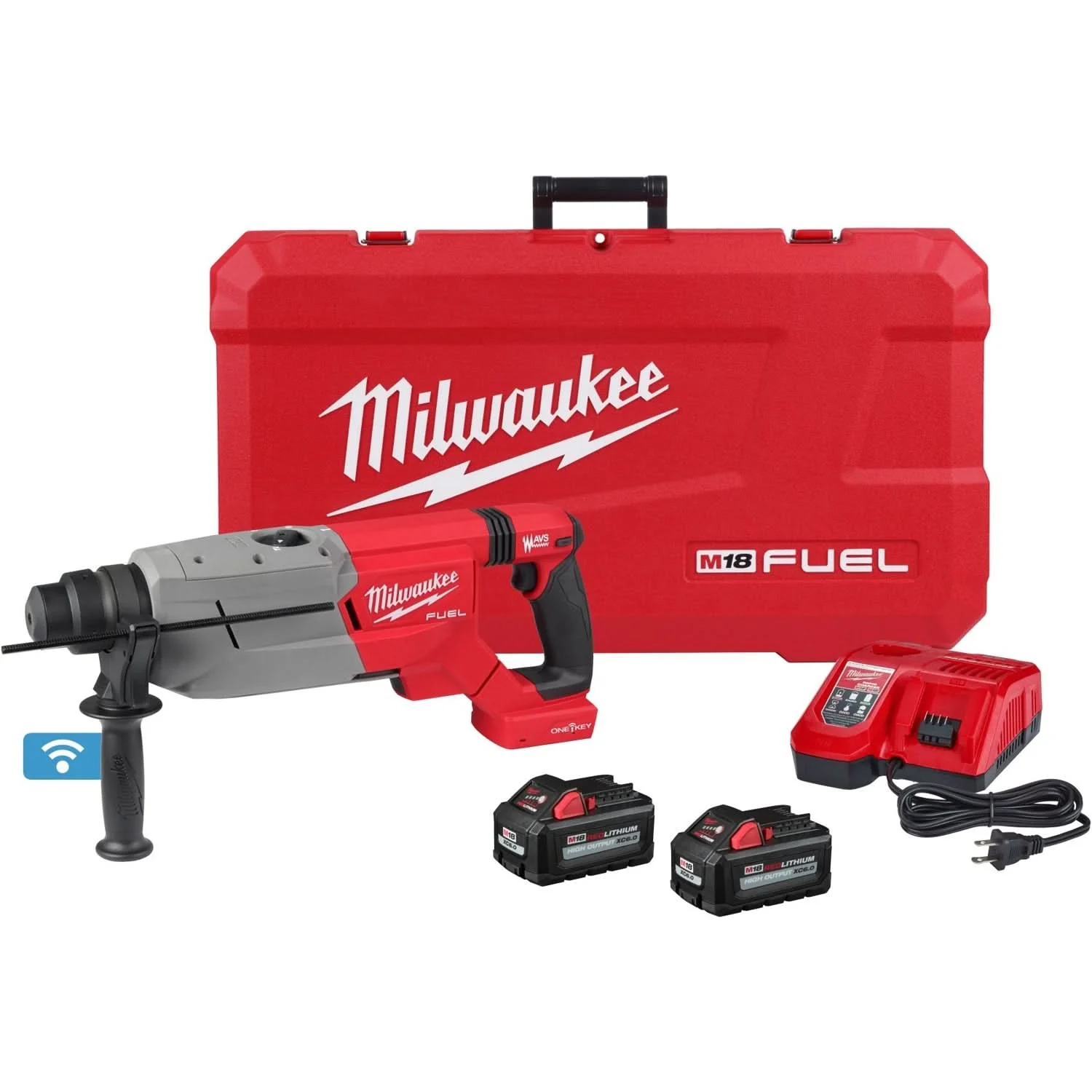 Milwaukee 2916-22 M18 FUEL 1-1/4 SDS Plus D-Handle Rotary Hammer Kit w/ ONE-KEY