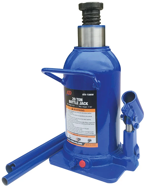 ATD Tools 20-Ton Heavy-Duty Hydraulic Side Pump Bottle Jack