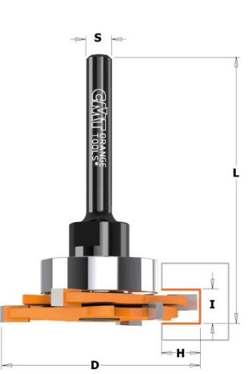 CMT 823.371.11A,1'' + 7/8''3-Flute Slot Cutter for STRIPLOX? Mini