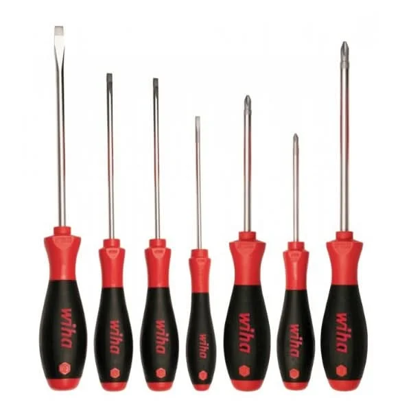 Wiha 30278 7-Piece SoftFinish Slotted And Phillips Screwdriver Set