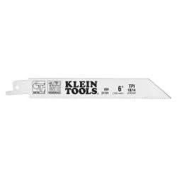 Klein Tools 31731 Reciprocating Saw Blades, 10/14 TPI, 6-Inch, 5-Pack